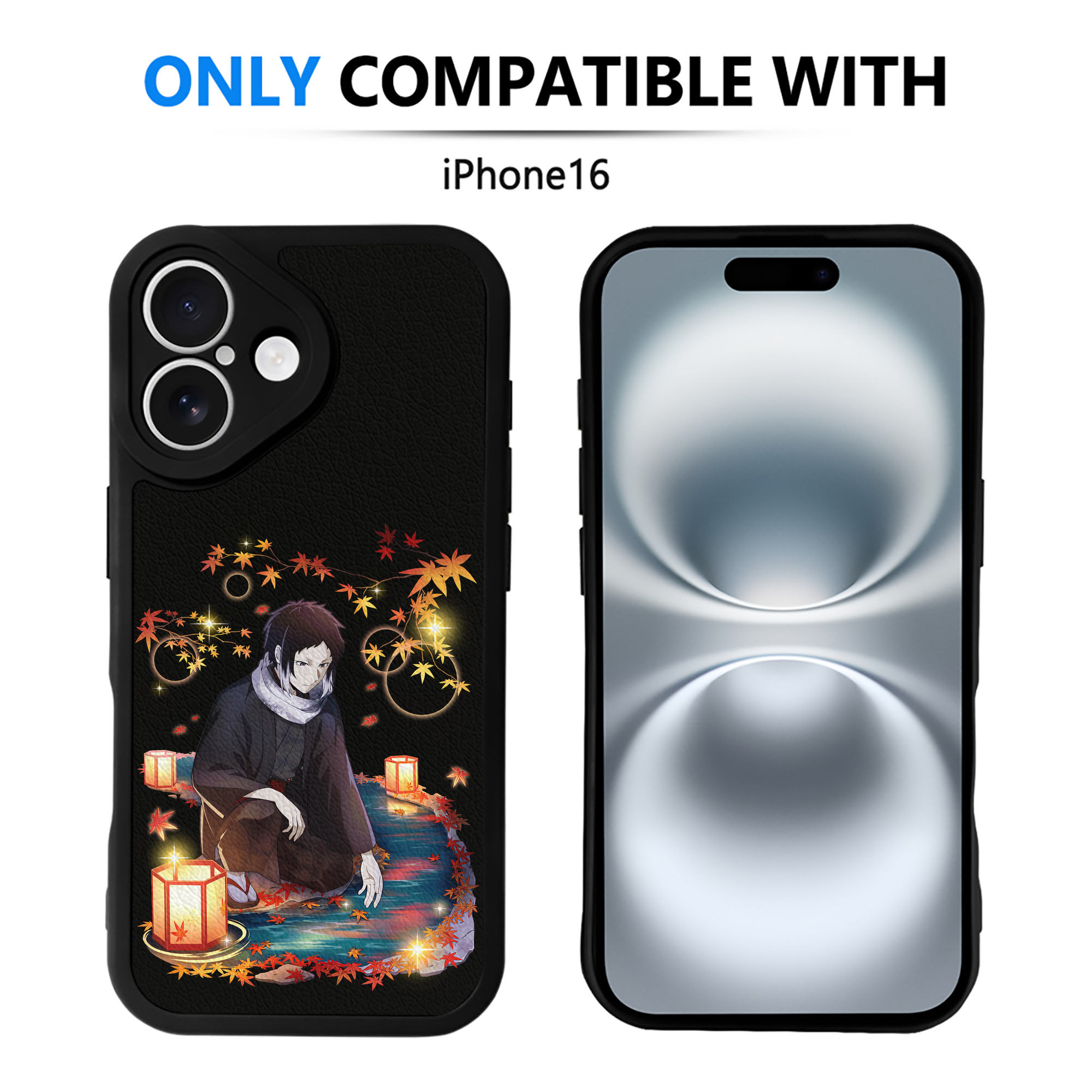 （画像用） 文豪ストレイドッグス Bungo Stray Dogs 【iPhone 16シリーズ対応】シリコンスマホケース（レザー調） 材質：シリコン
